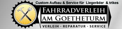Logo des Fahrradverleihs am Gottherturm mit Werkzeugsymbolen.